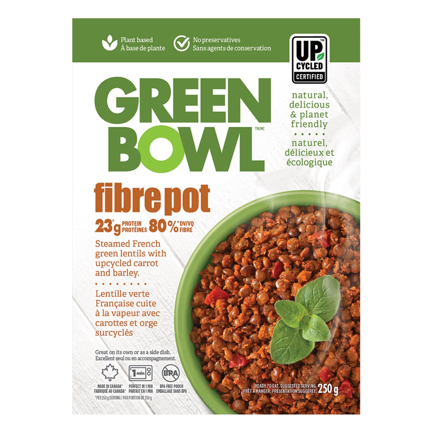 Green Bowl Fibrepot Vegan Meal, 12 × 250 g - image 2