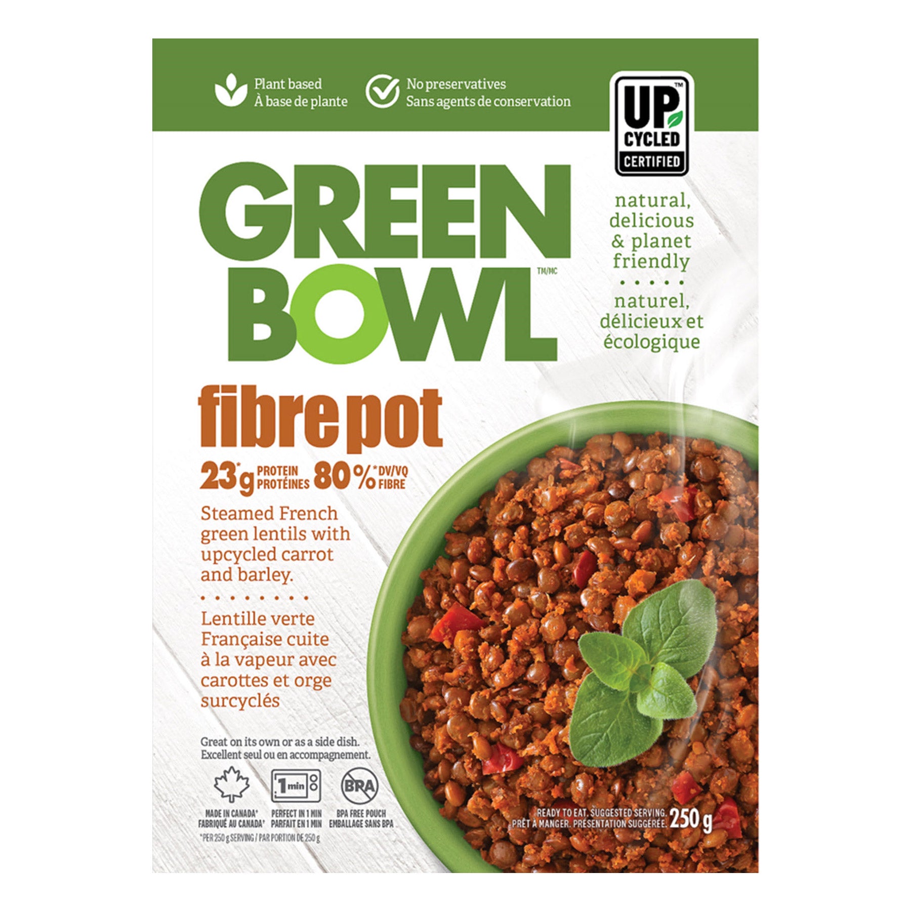 Green Bowl Fibrepot Vegan Meal, 12 × 250 g - image 2