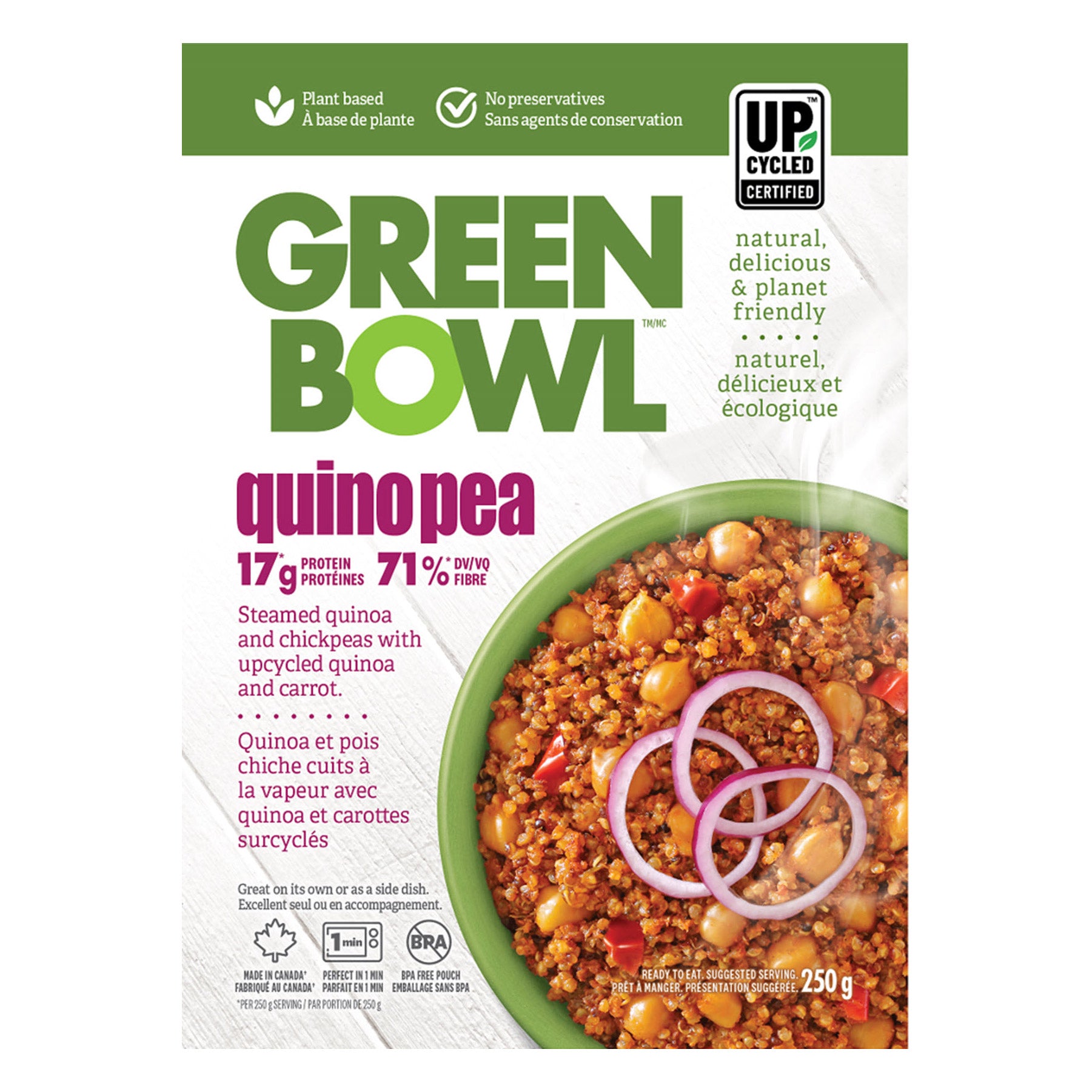 Green Bowl Quinopea Vegan Meal, 12 × 250 g - image 2