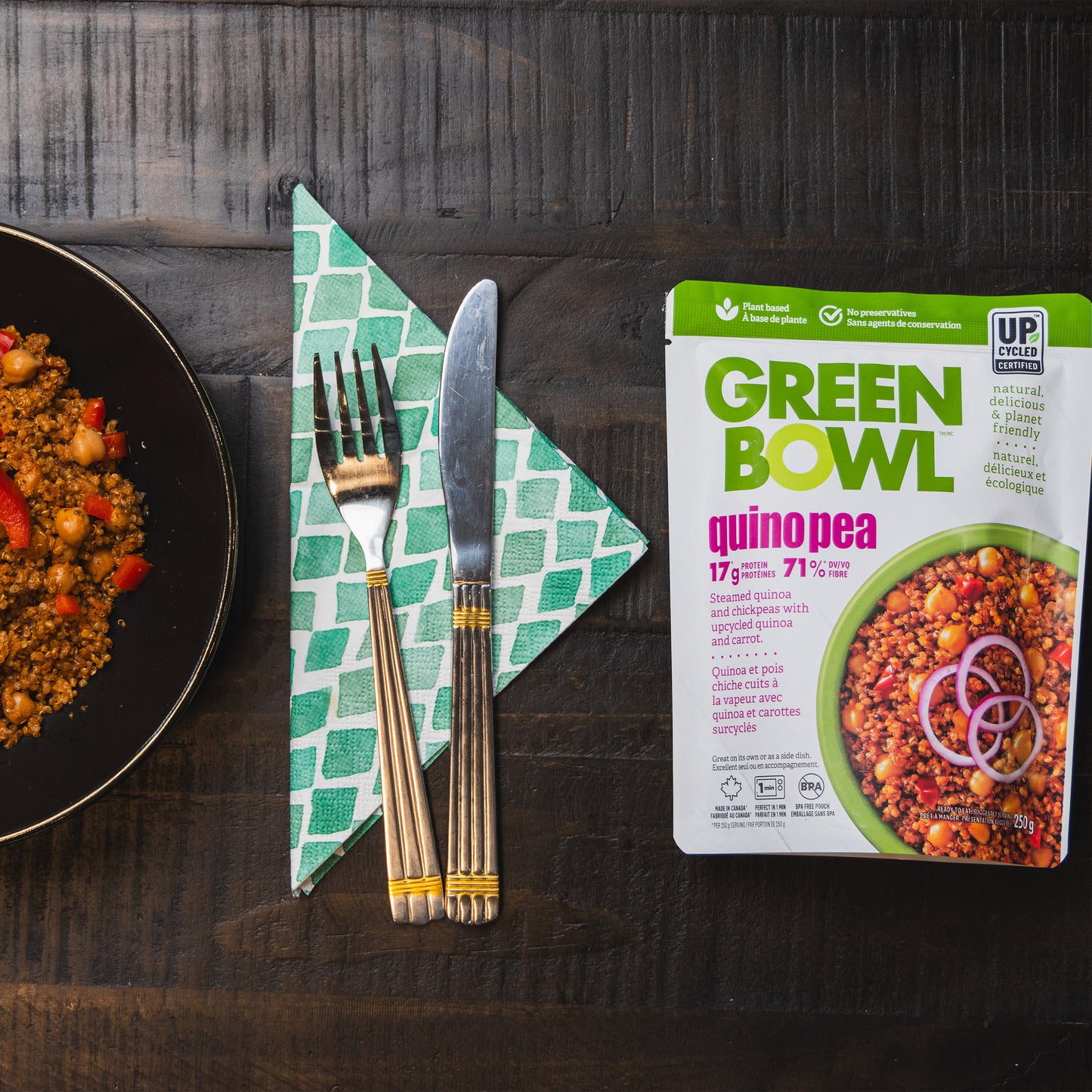 Green Bowl Quinopea Vegan Meal, 12 × 250 g - image 5