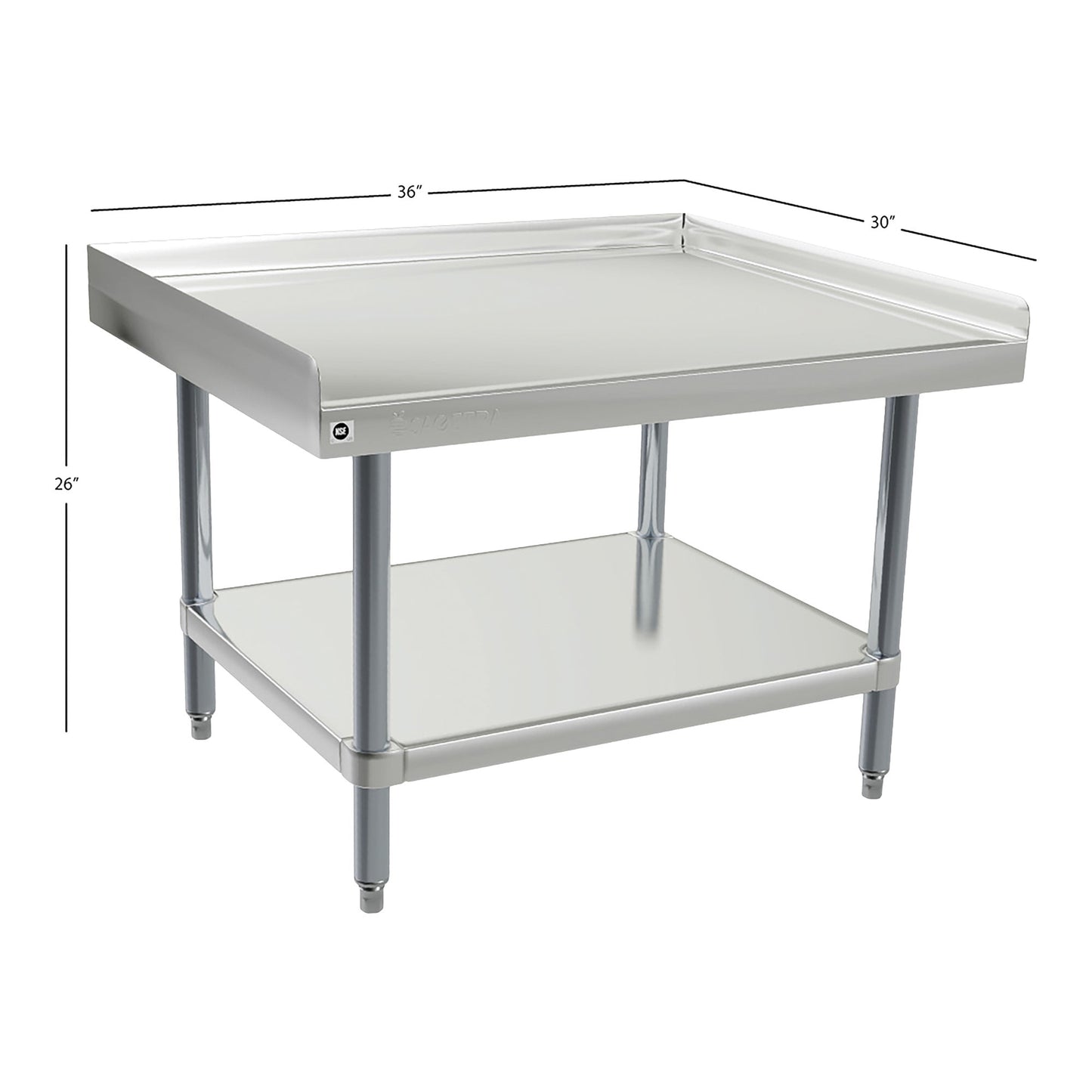 Sagetra Stainless Steel Equipment Stand, 30in × 36in × 24in - image 3