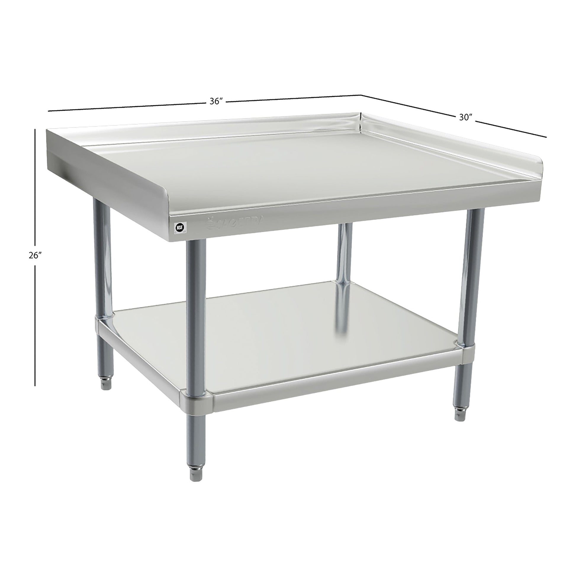 Sagetra Stainless Steel Equipment Stand, 30in × 36in × 24in - image 3