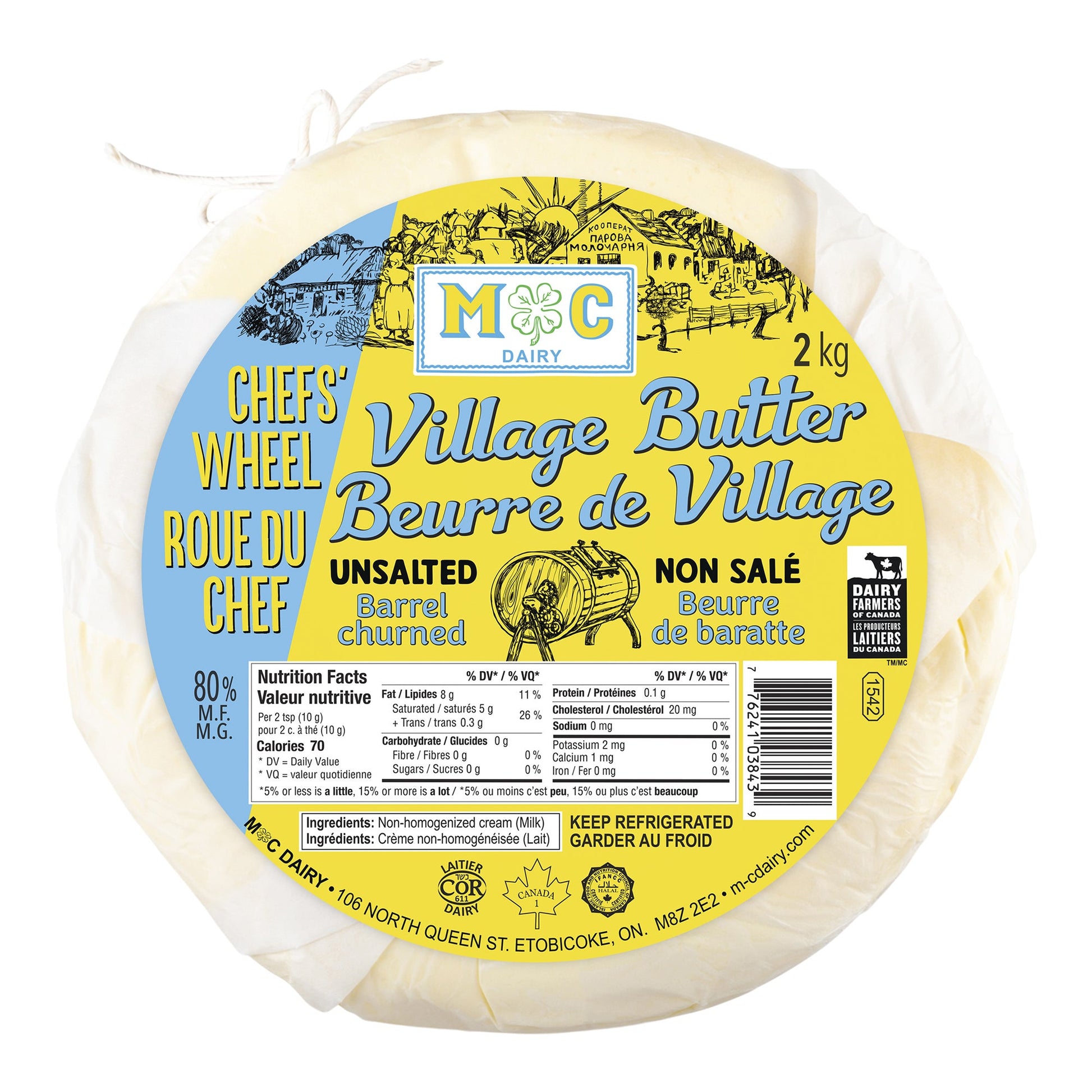 Unsalted Village Butter, 4 × 2kg - image 1