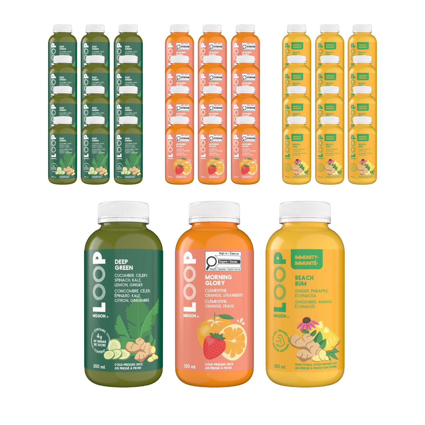 LOOP Assorted Cold Pressed Juice Pack, 36 × 300 mL - image 1