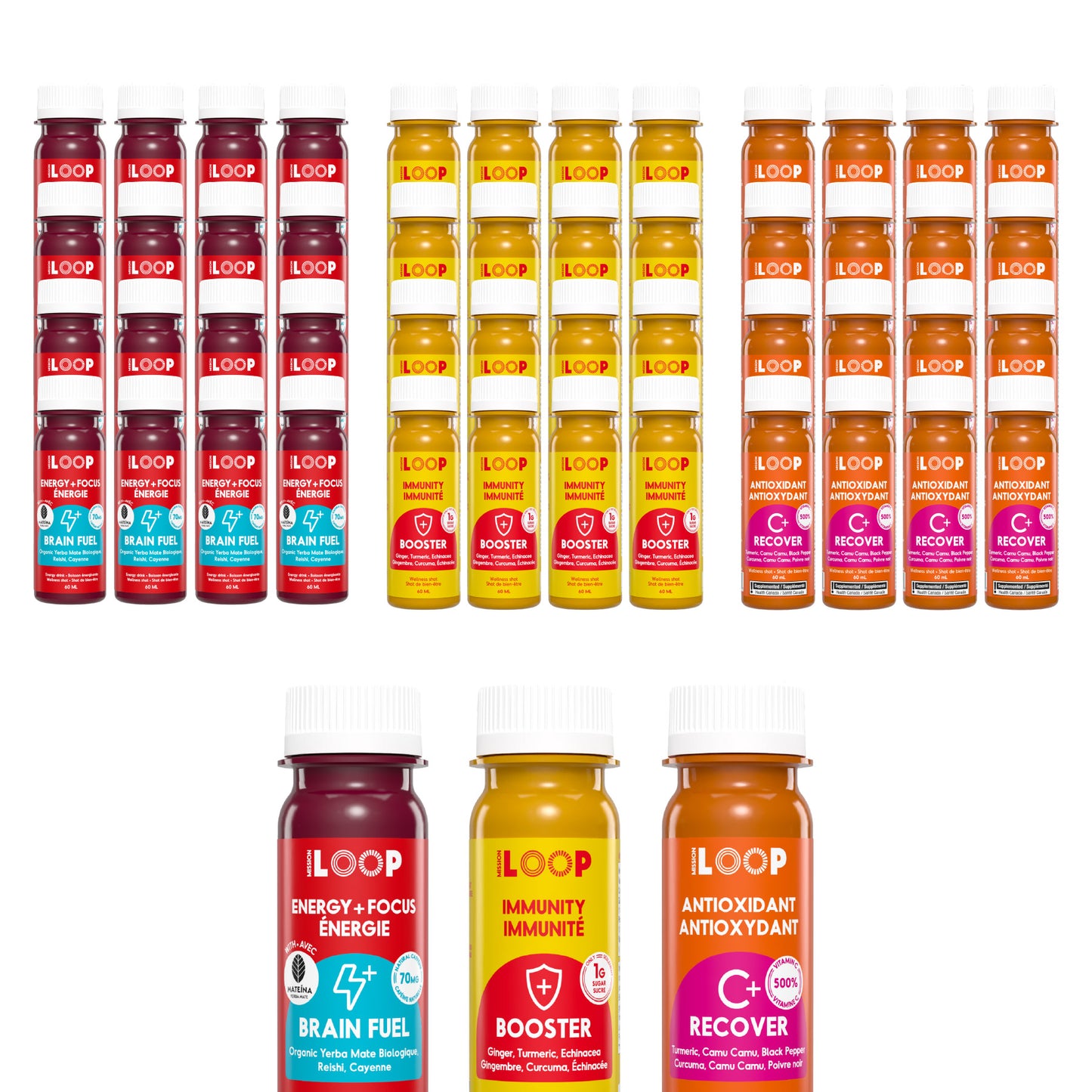 LOOP Immunity, Antioxidant and Energy Shots, 48 × 60 mL - image 1