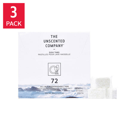 The Unscented Company Dishwasher Tabs, 3 x 72 pack - image 1