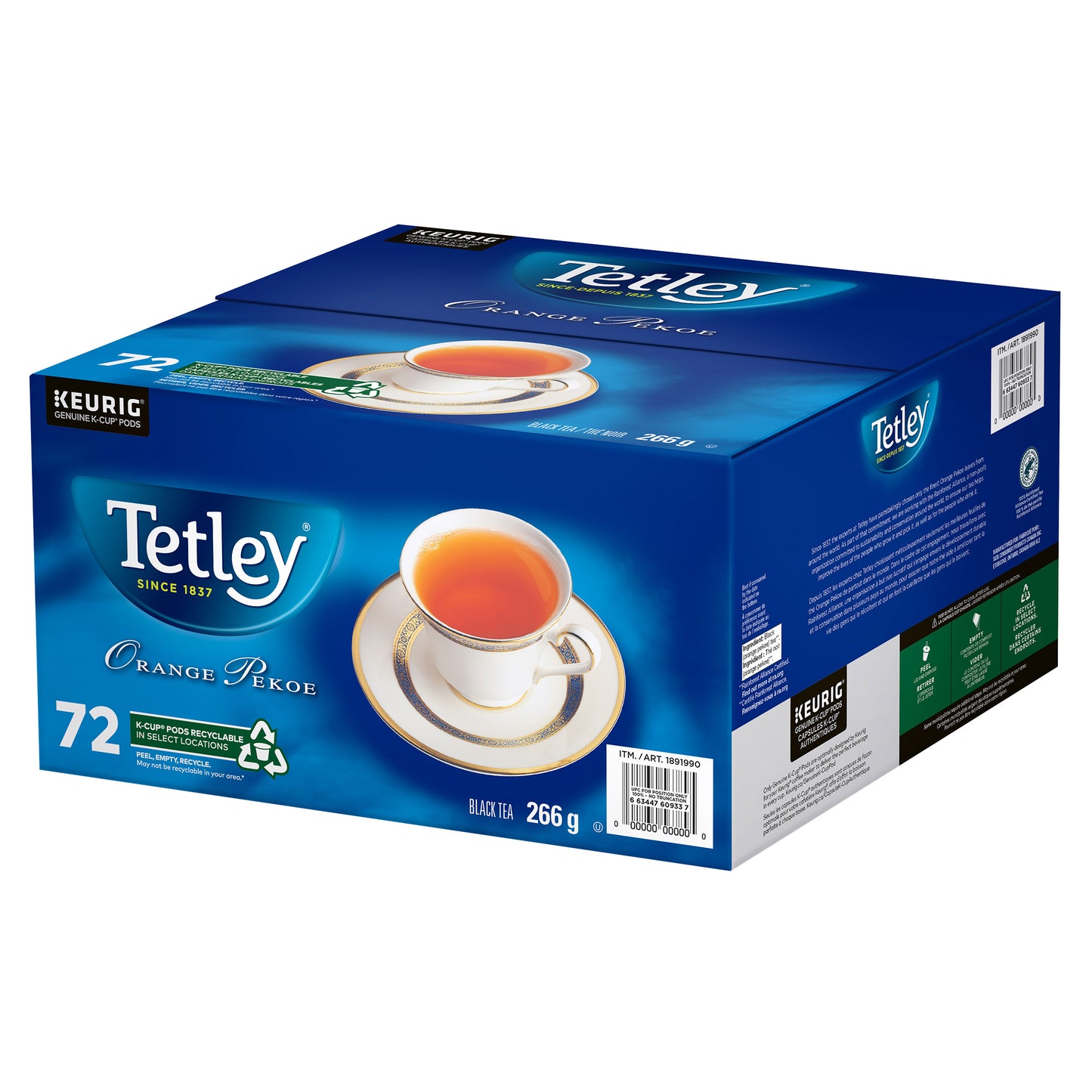 Tetley Orange Pekoe Tea K-Cup Pods, 72-count - image 1