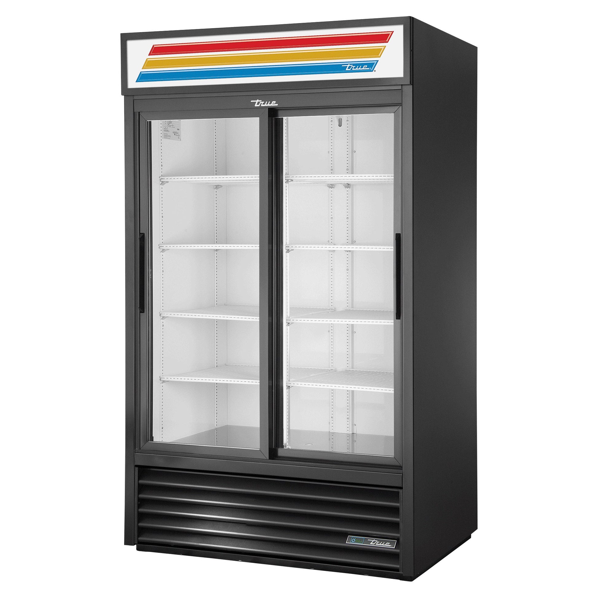 True 48 in. 41 cu ft. Black Commercial Upright Glass Slide Door Refrigerator - image 1