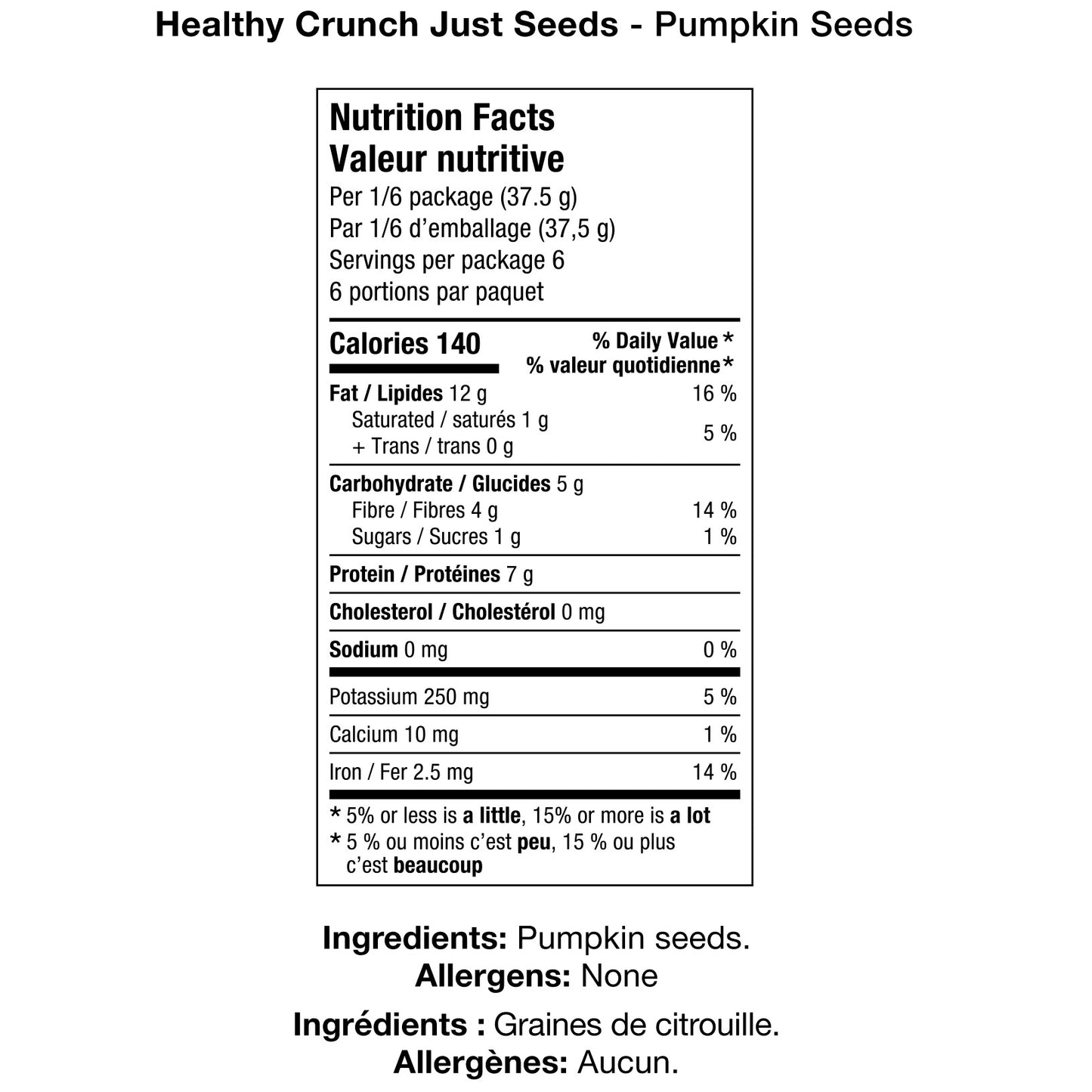 Healthy Crunch Just Seeds, Pumpkin and Sunflower Seeds, 6 × 225 g - image 2