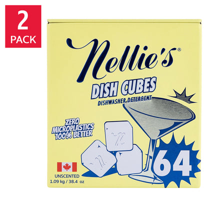 Nellie's Dish Cubed Pre-measured Dishwasher Detergent, 128 count - image 1