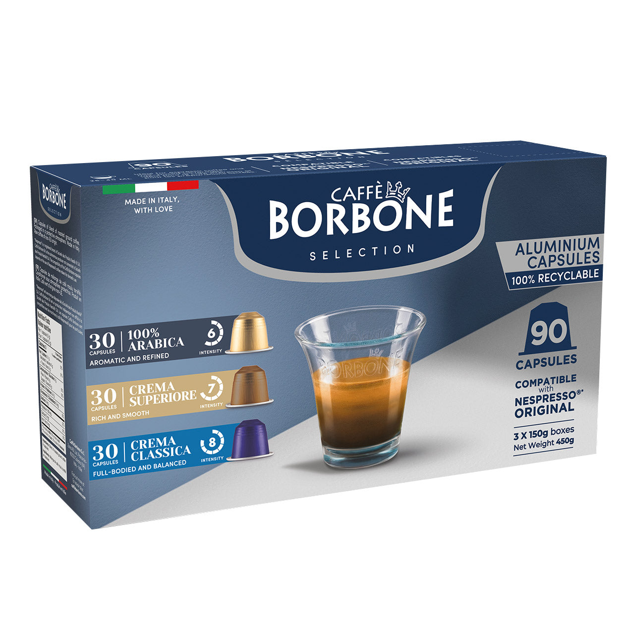 Caffé Borbone Nespresso Compatible Coffee Capsule Pods, Variety Box, 90-count - image 1