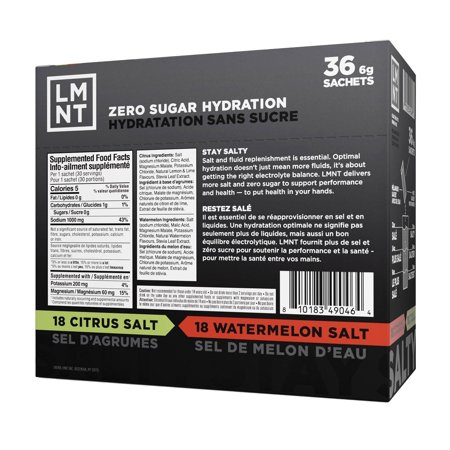 LMNT Zero Sugar Electrolytes Variety Pack, 36 x 6 g - image 2