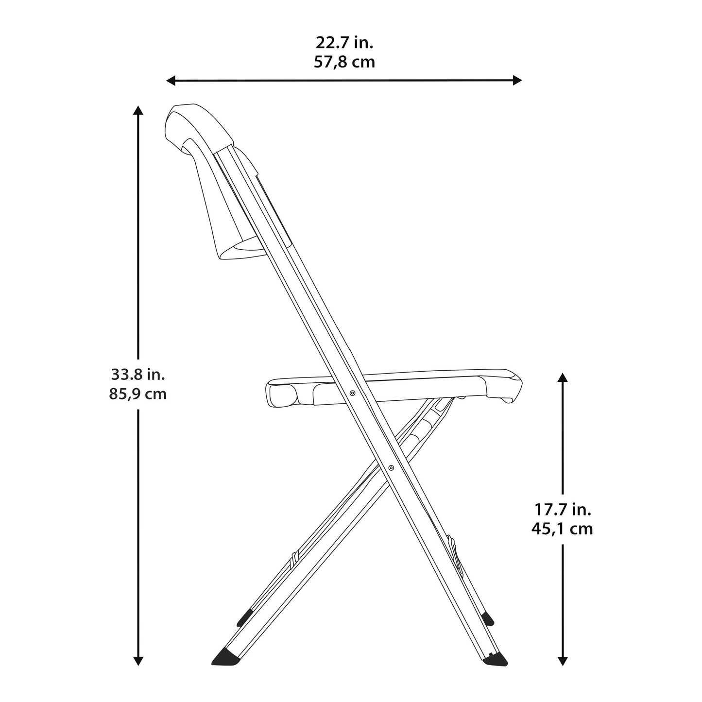 Lifetime Bypass Commercial Folding Chairs, 4-pack - image 2