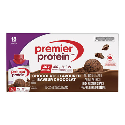 Premier Protein High-protein Chocolate Shake, 18 x 325 mL - image 1