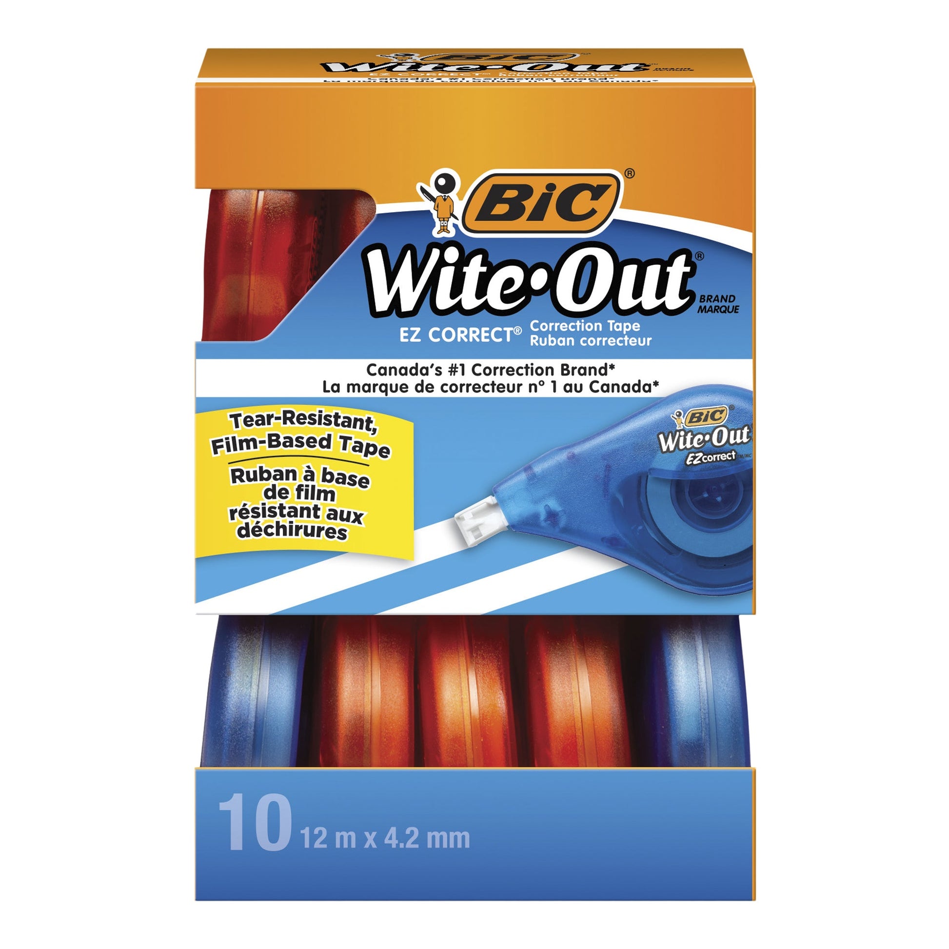 BIC Wite-Out EZ Correct Correction Tape, 10-Count Pack - image 1