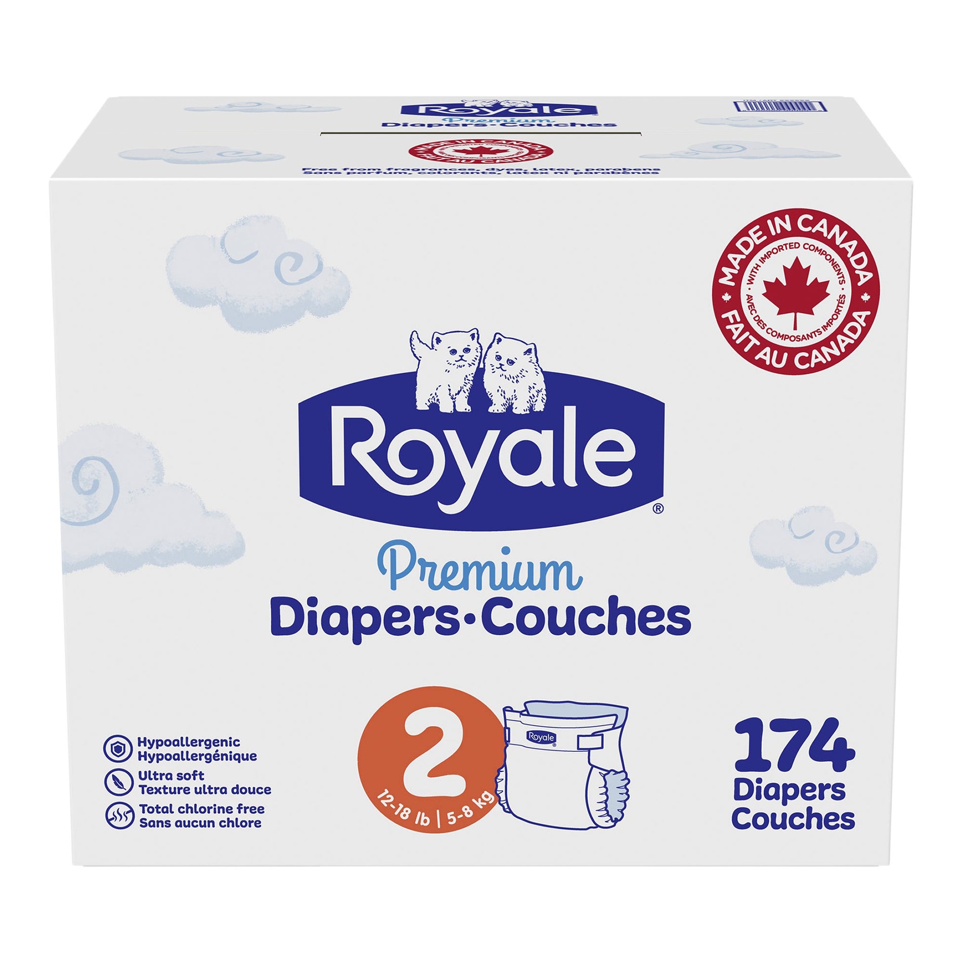 Royale Premium Baby Size 2 Diapers,      Pack of 174 - image 1