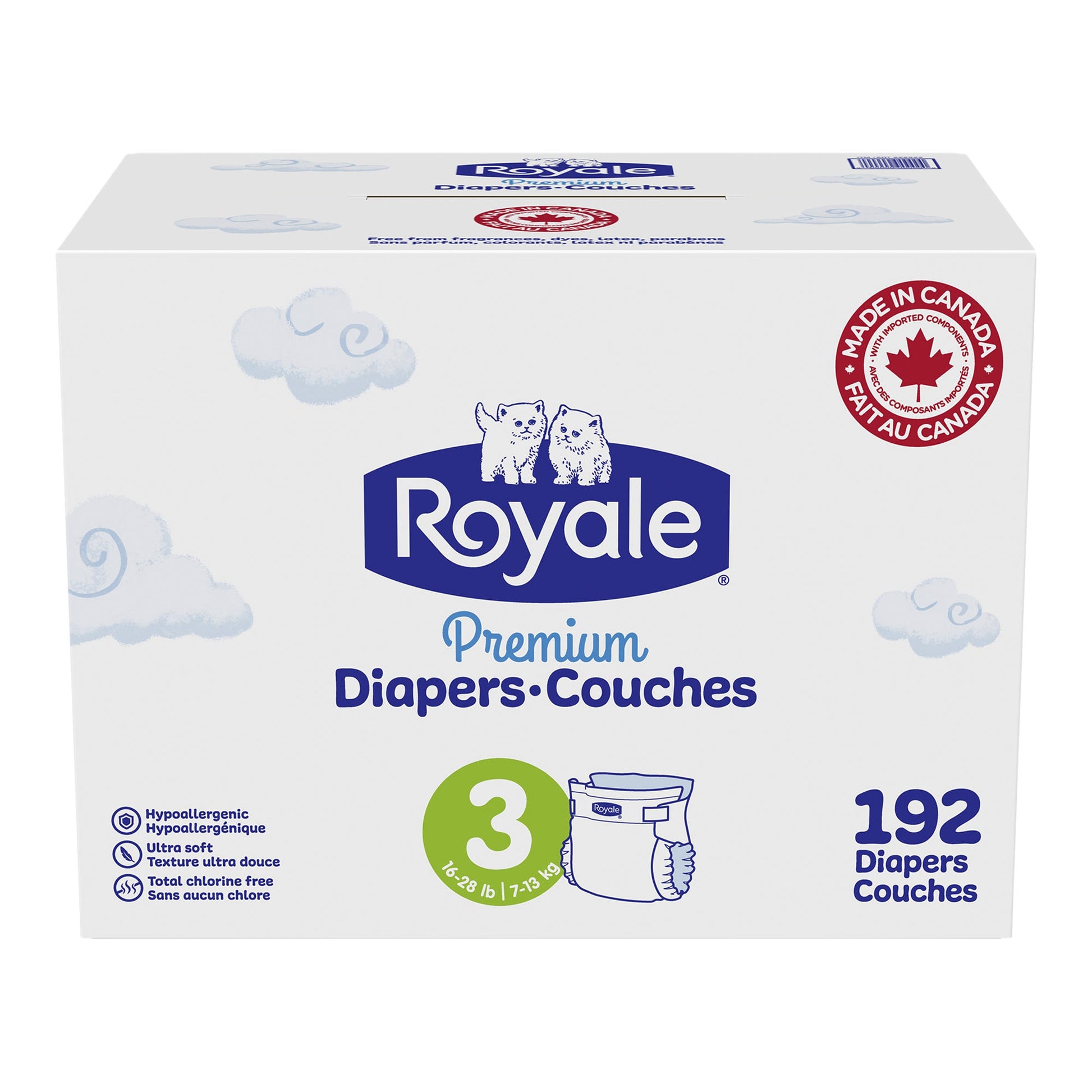 Royale Premium Baby Size 3 Diapers,      Pack of 192 - image 1