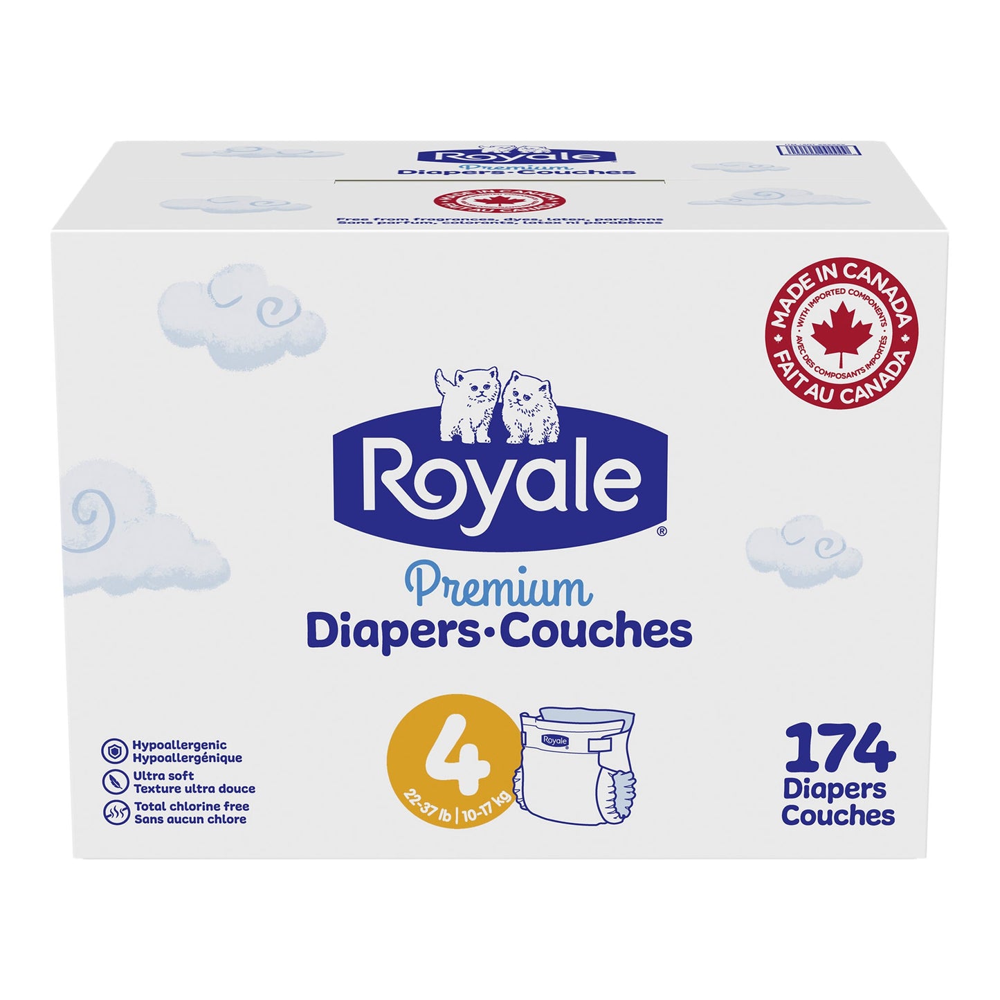 Royale Premium Baby Size 4 Diapers, Pack of 174 - image 1