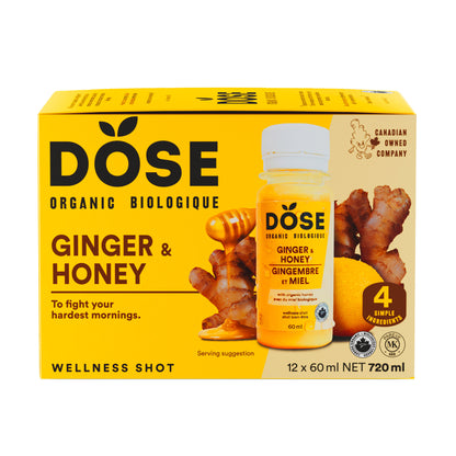DOSE Organic Ginger and Honey Daily Booster Shots 60 mL (2 fl oz) × 48 bottles - image 2