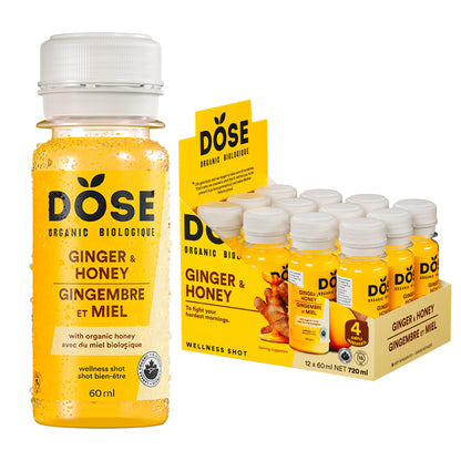 DOSE Organic Ginger and Honey Daily Booster Shots 60 mL (2 fl oz) × 48 bottles - image 3