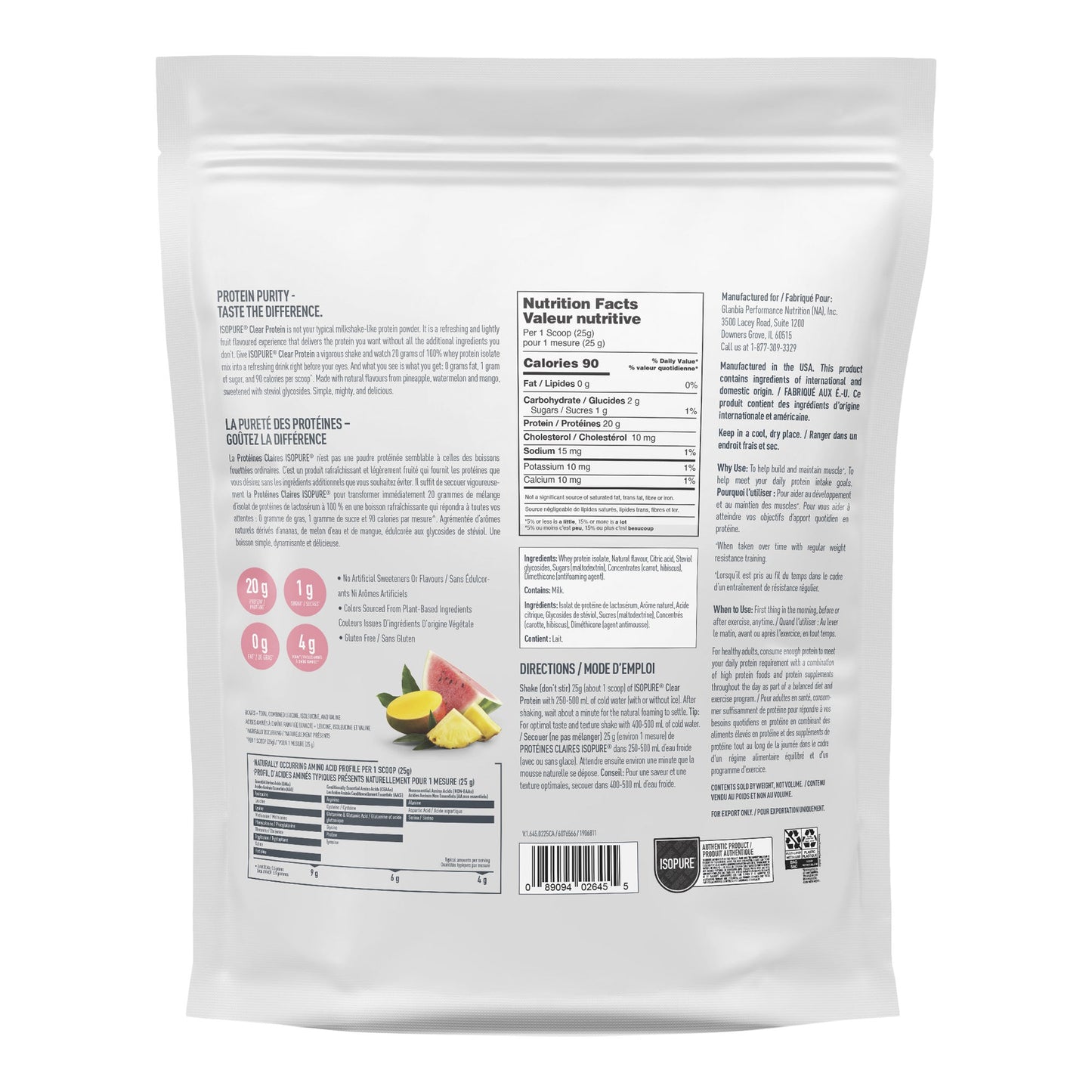 Isopure Clear Protein, Tropical Punch, 1.25 kg - image 2