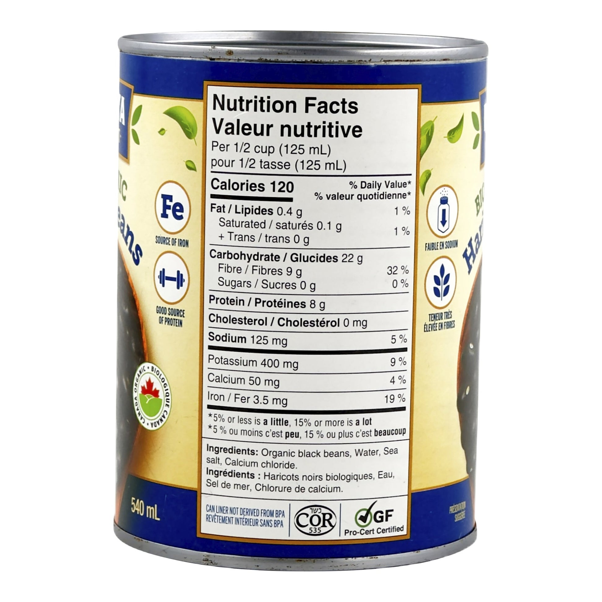 Dunya Organic Black Beans, 8 x 540 ML - image 3