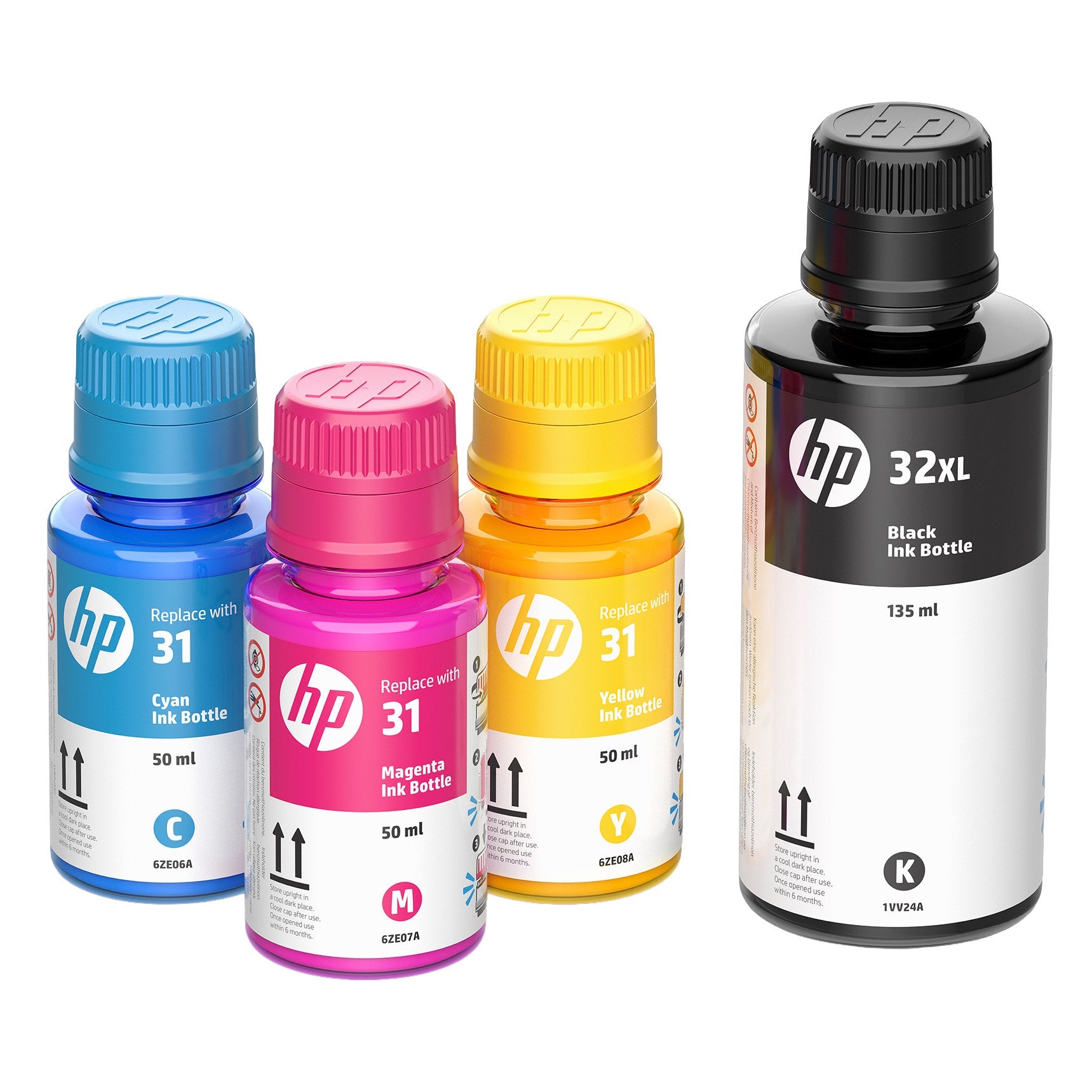 HP 32XL/31 Black and Tri-Color High-Yield Ink Bottle (9F3N3BN) Club Combo Pack - image 2