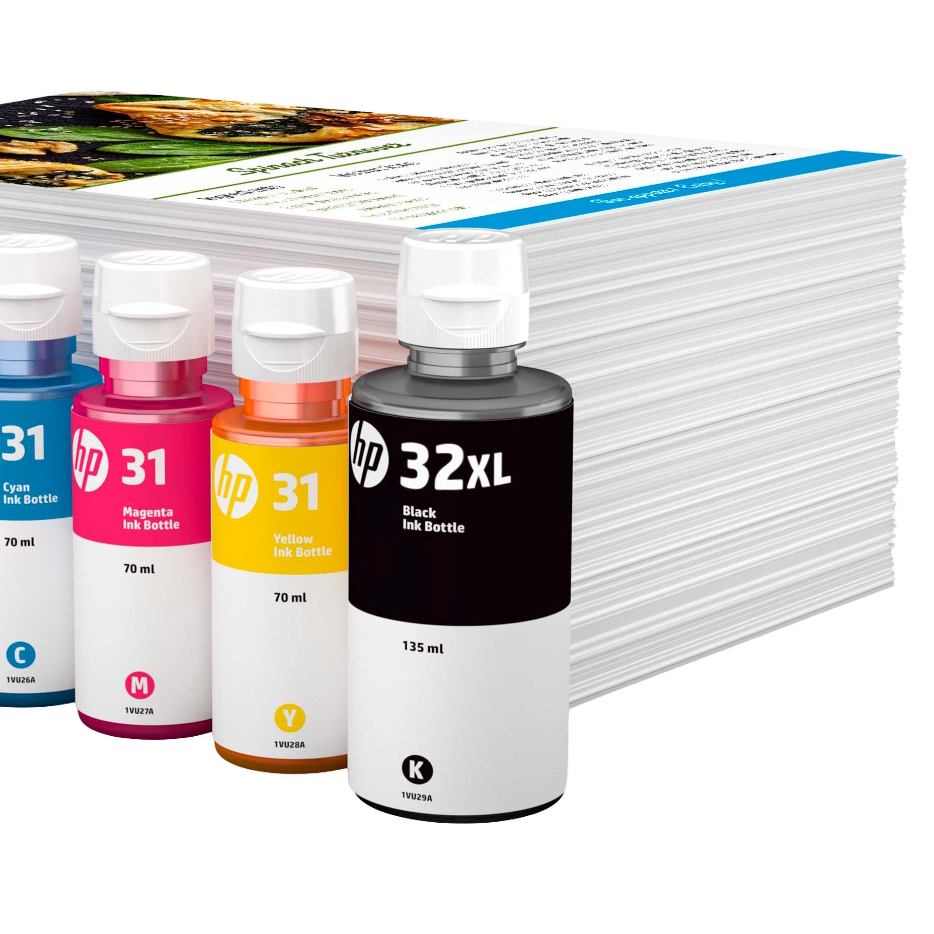 HP 32XL/31 Black and Tri-Color High-Yield Ink Bottle (9F3N3BN) Club Combo Pack - image 3