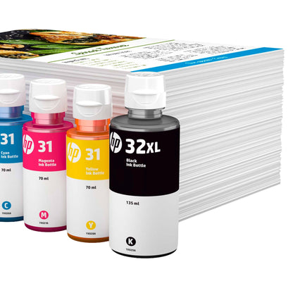 HP 32XL/31 Black and Tri-Color High-Yield Ink Bottle (9F3N3BN) Club Combo Pack - image 3