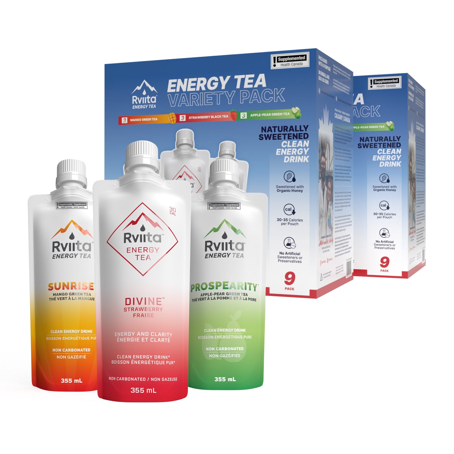 Rviita Energy Tea Drink Variety Pack 355 mL, 18-pack - image 1