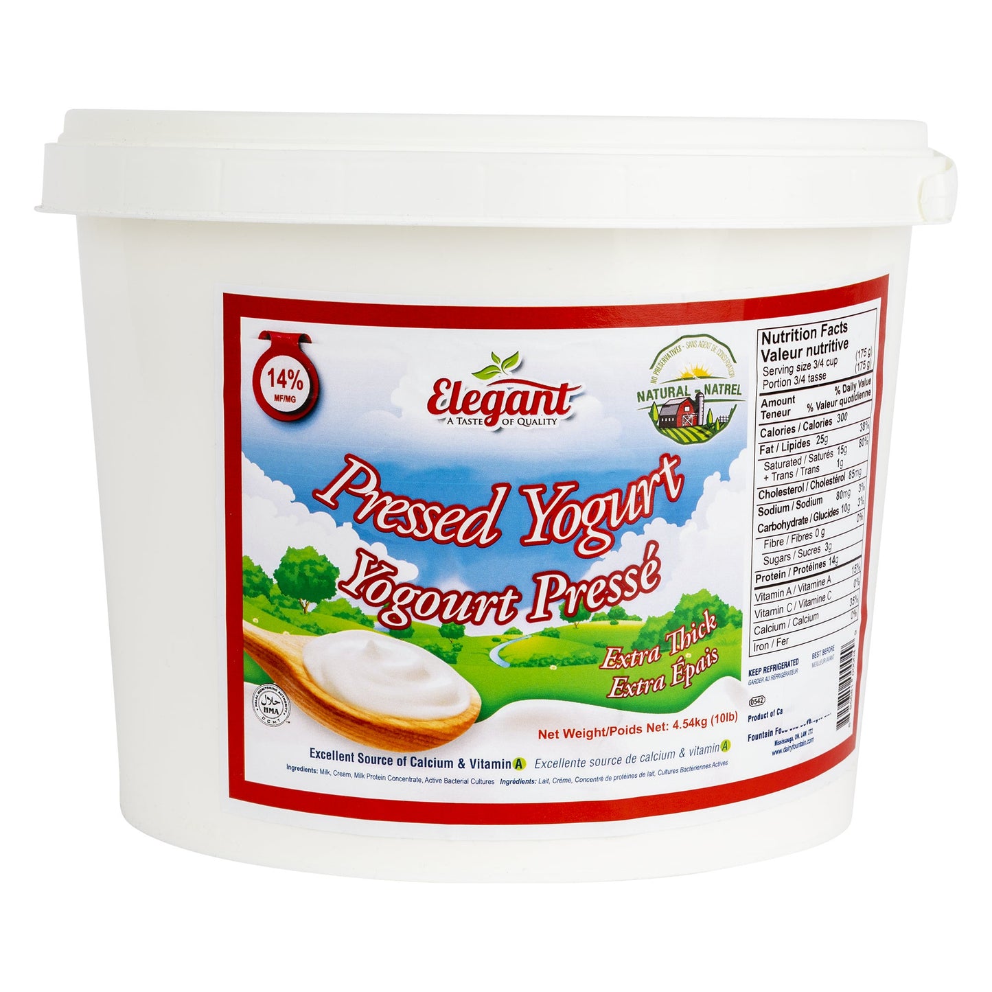 Elegant Extra Thick Pressed Yogurt, 4.54kg - image 1