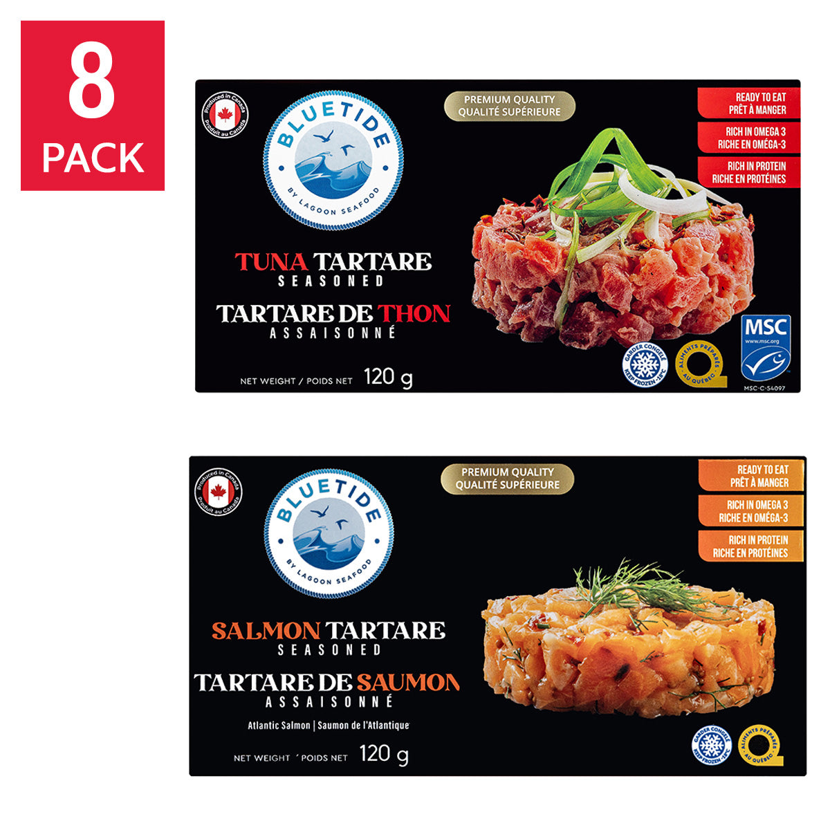 Blue Tide Tuna and Salmon Tartare Bundle, 16 × 120 g - image 1