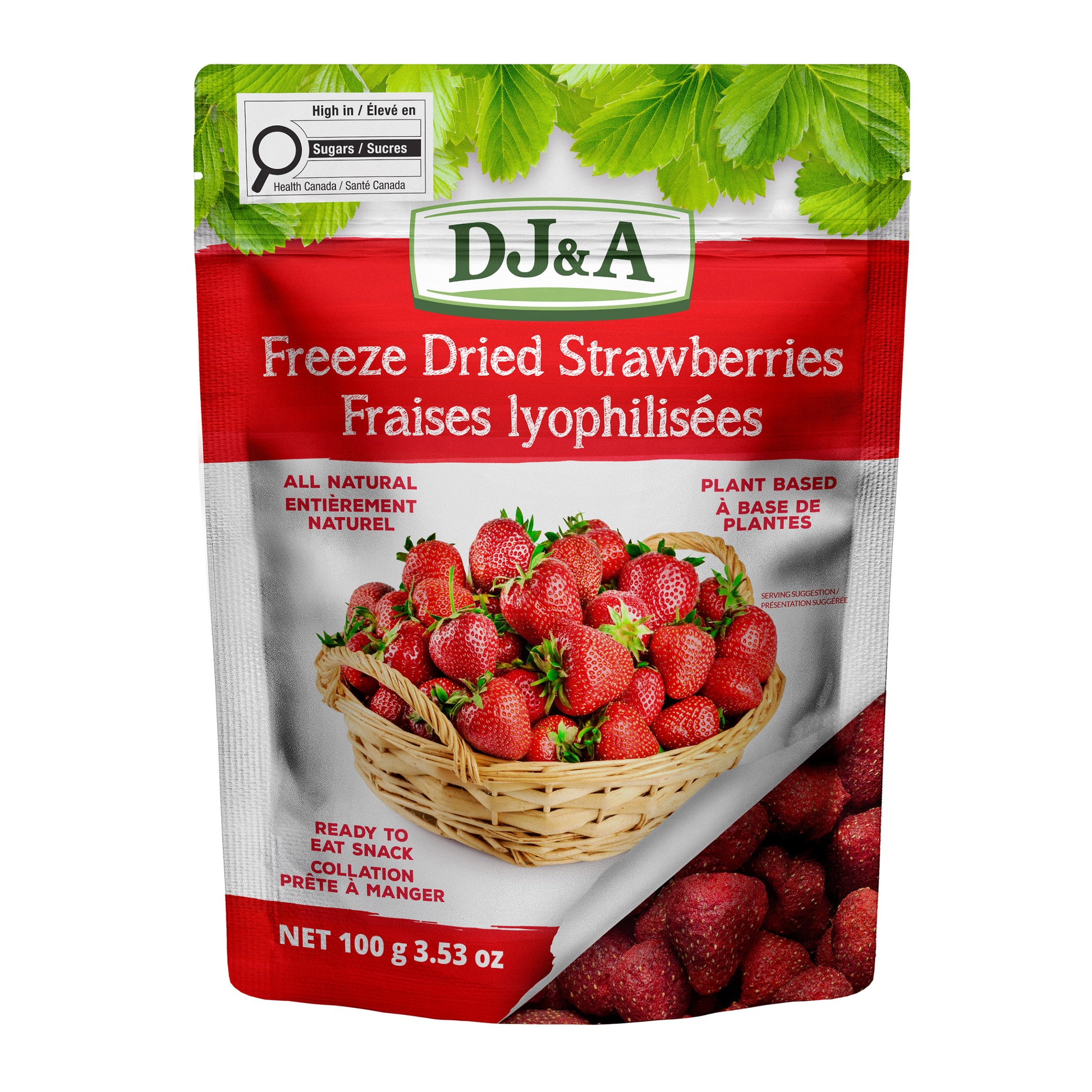 DJ&A Freeze Dried Strawberries, 5 × 100 g - image 2
