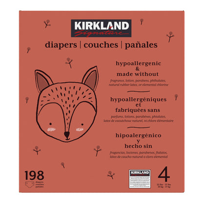 Kirkland Signature Diapers size 4, pack of 198 - image 2