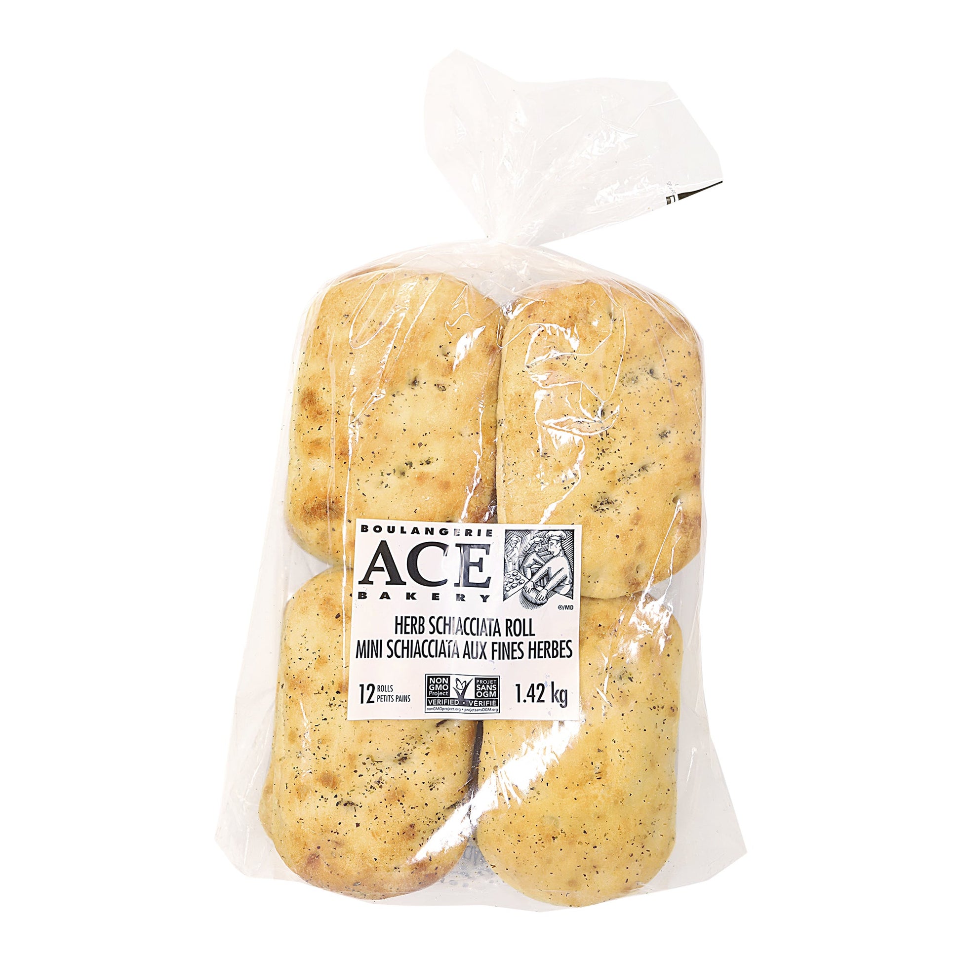 Ace Bakery Herb Schiacciata Roll, 12 Count - image 2