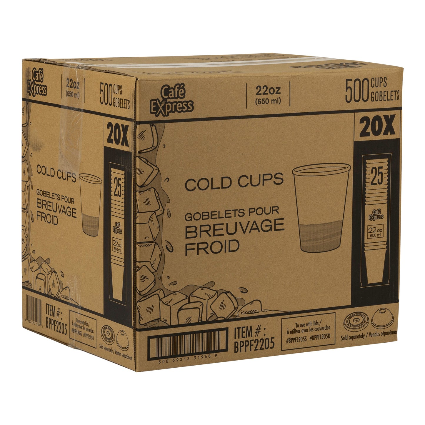 Café Express 22oz Cold Cups, 25 Packs of 20 - image 3