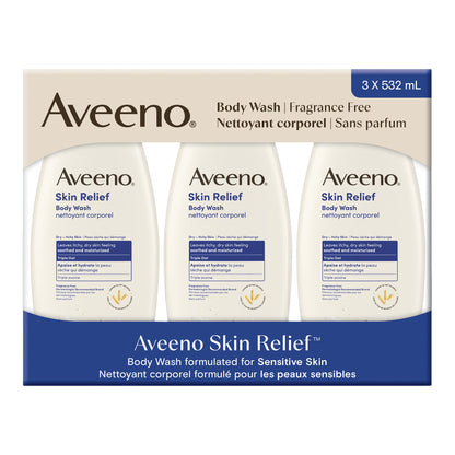 Aveeno Skin Relief Bodywash, 3 x 532mL - image 1
