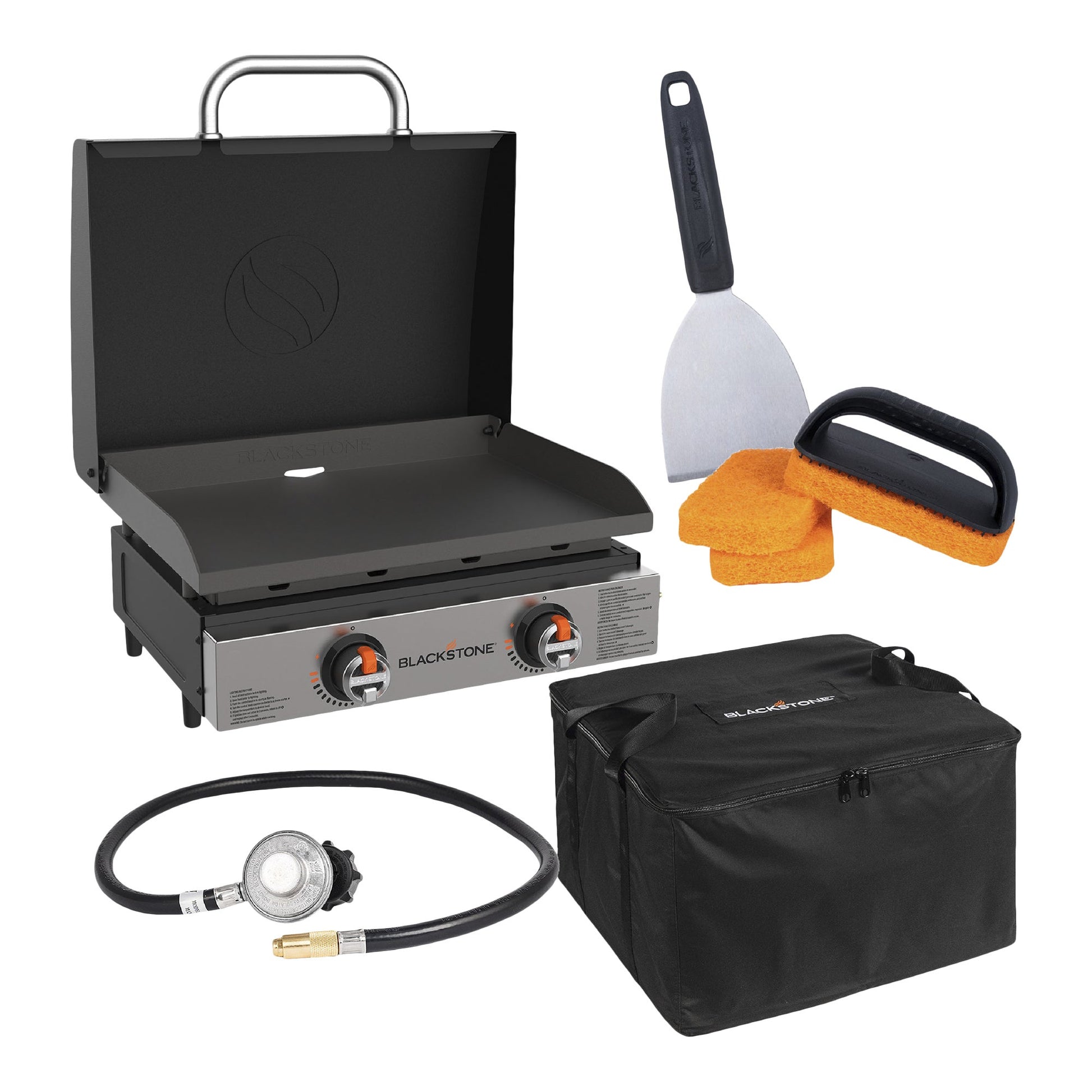 Blackstone Original 22” Tabletop Pre Seasoned Griddle with Hood Bundle - image 1
