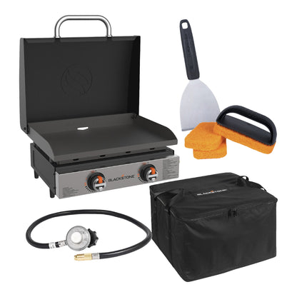 Blackstone Original 22” Tabletop Pre Seasoned Griddle with Hood Bundle - image 1