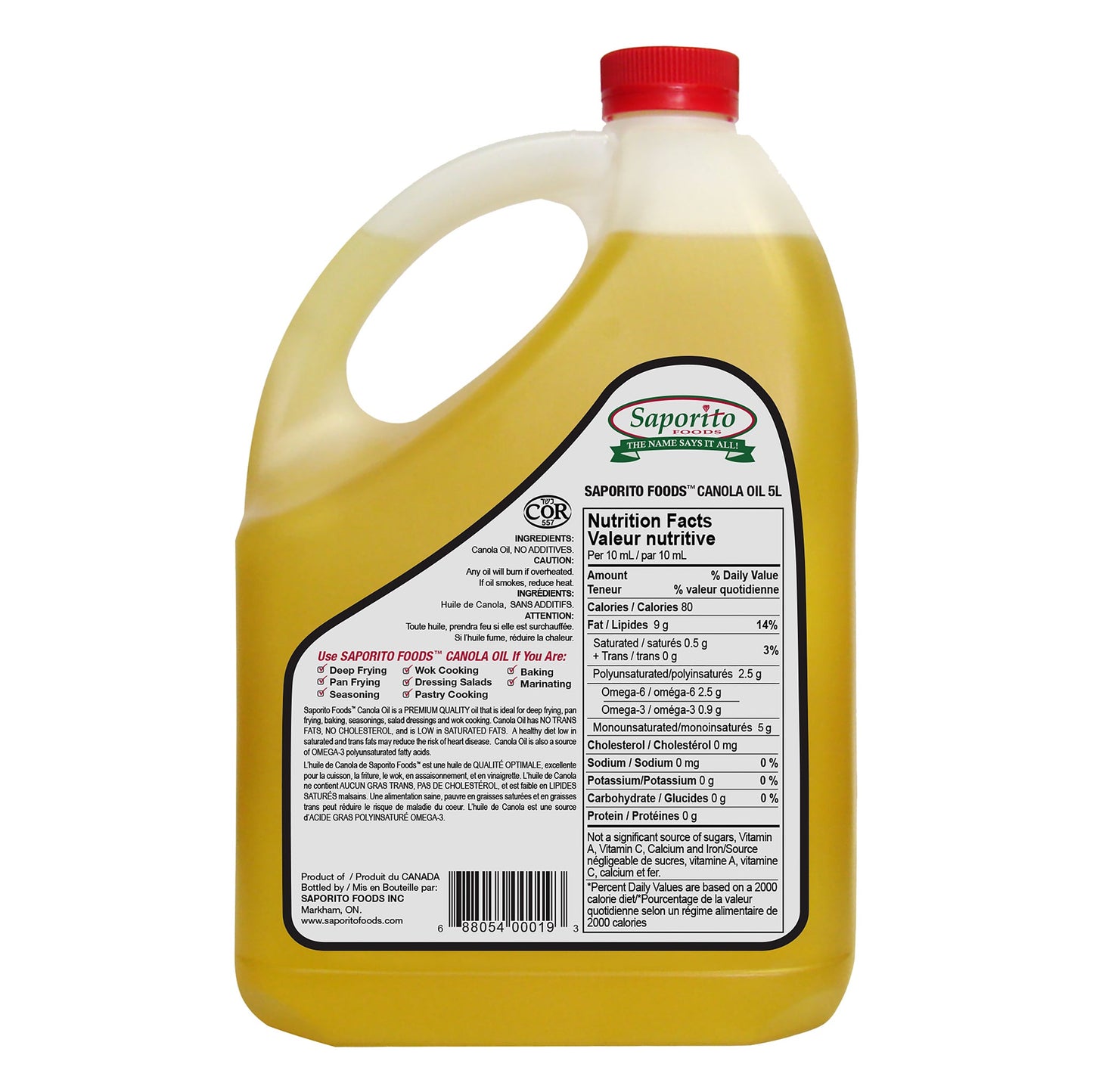 Saporito Canola Oil, 5 L - image 3