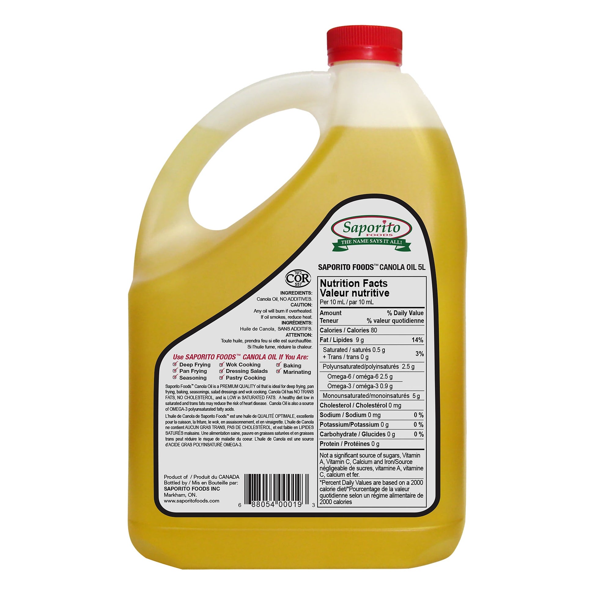 Saporito Canola Oil, 5 L - image 3