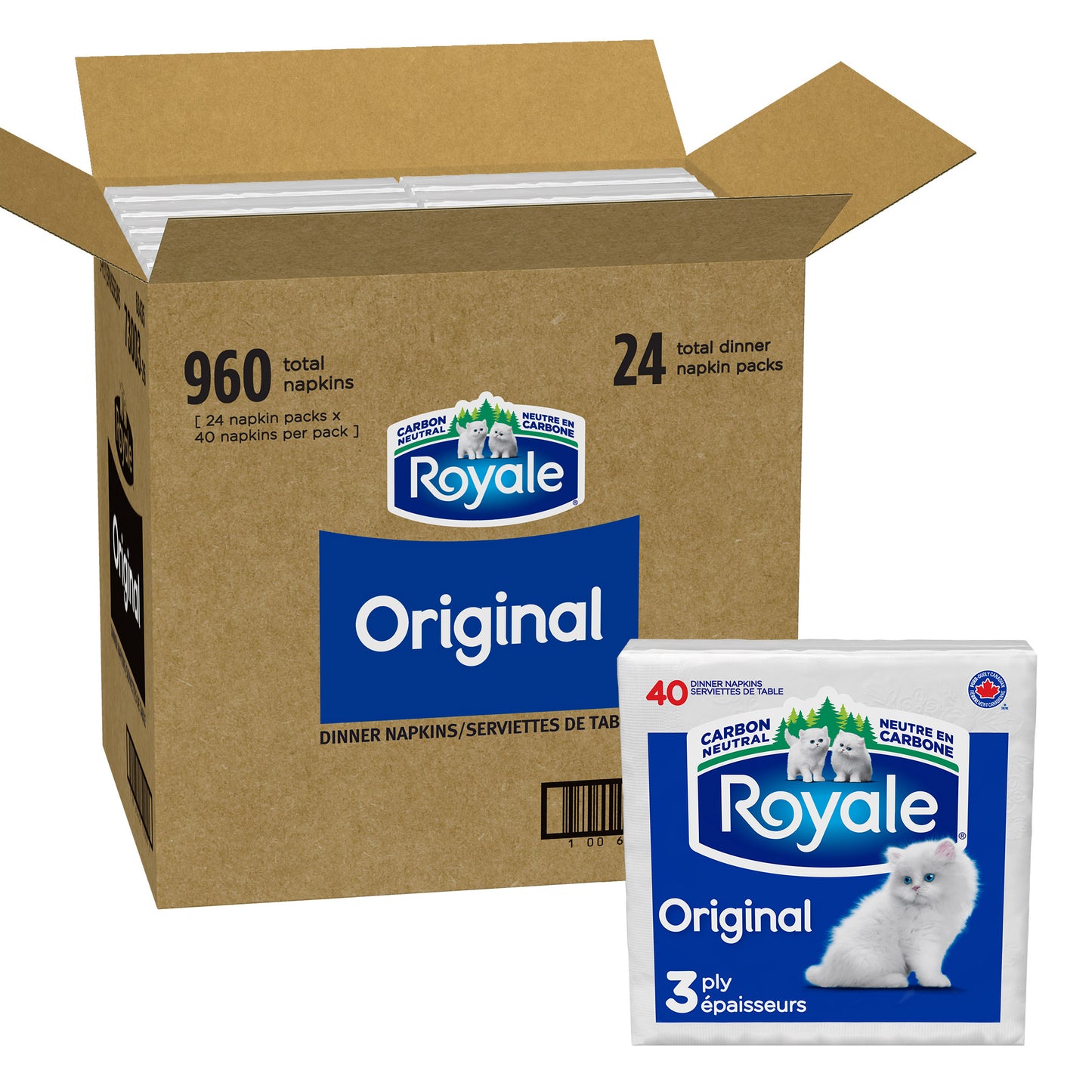 Royale 3-ply Napkins, 24 Packs, 40 Dinner Napkins per Pack - image 1
