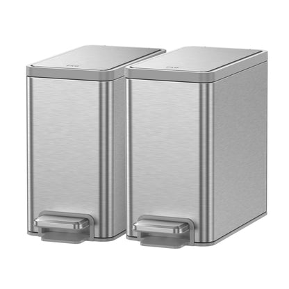 EKO 6.7L Step Trash Can, 2-pack - image 3