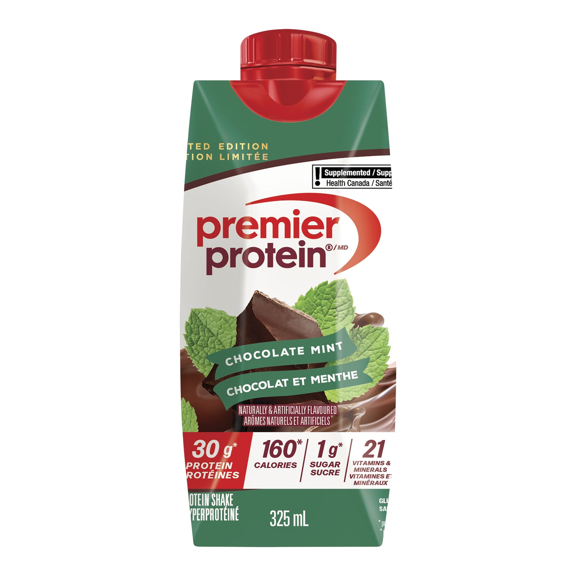 Premier Protein High-protein Chocolate Mint Shake, 18 x 325 mL - image 1