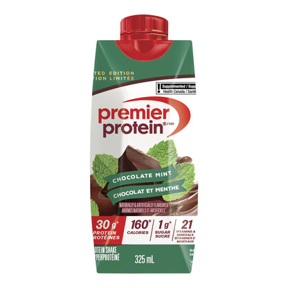 Premier Protein High-protein Chocolate Mint Shake, 18 x 325 mL - image 1