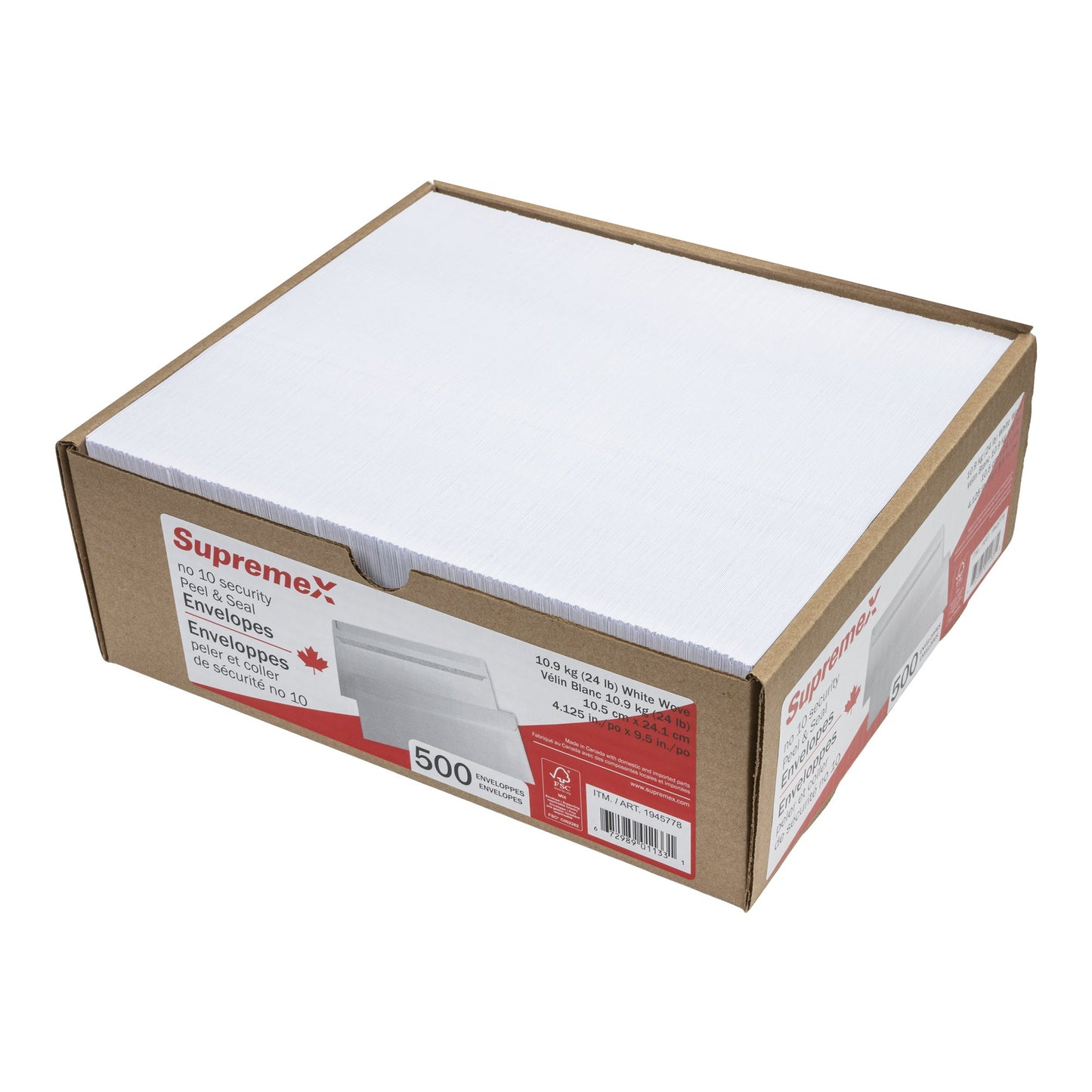 SupremeX No. 10 Security Strip-and-seal Envelopes Pack of 500 - image 2