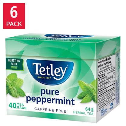 Tetley Peppermint Tea, 6 × 40, 240-count - image 1