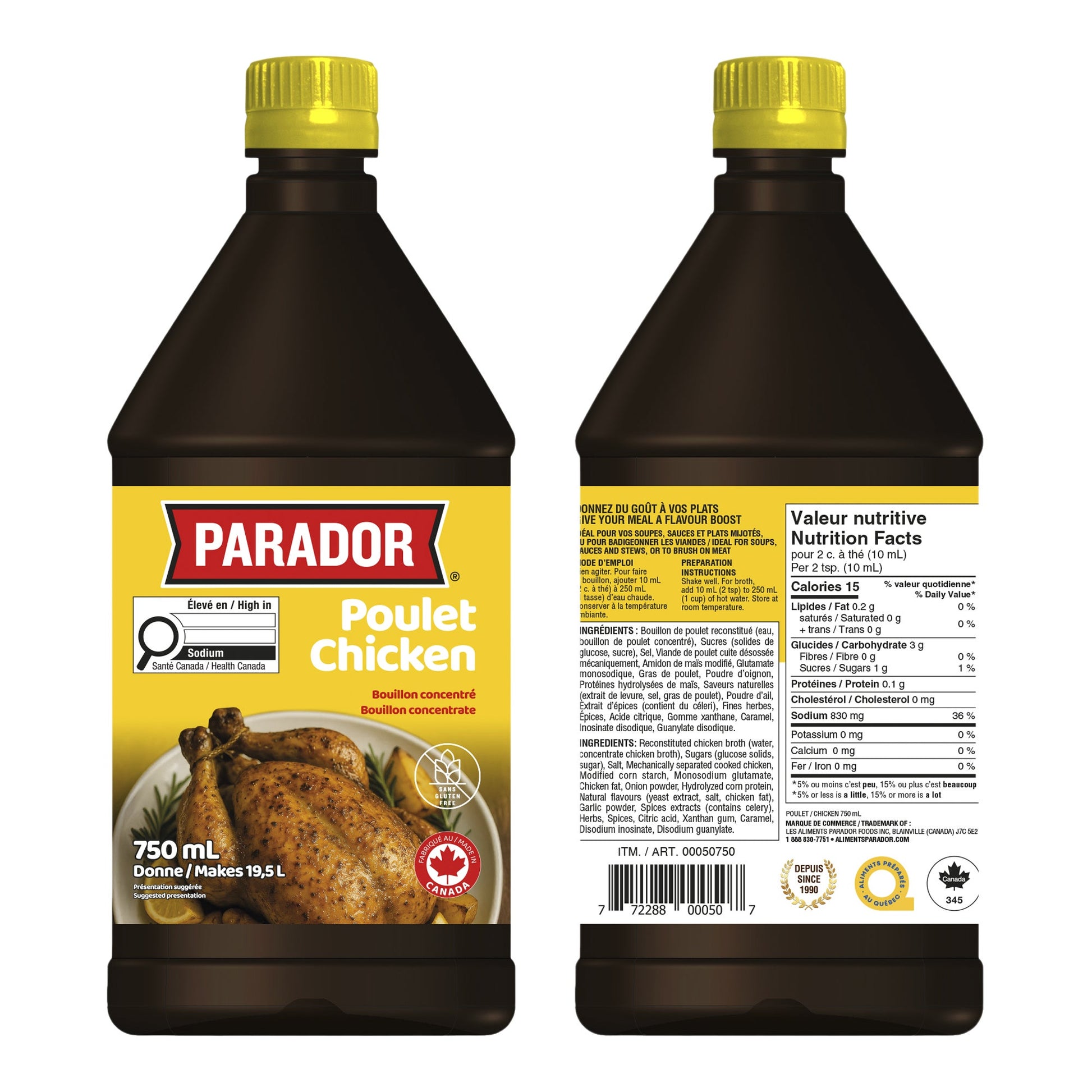 Parador Chicken Bouillon Concentrate, 750 mL - image 1