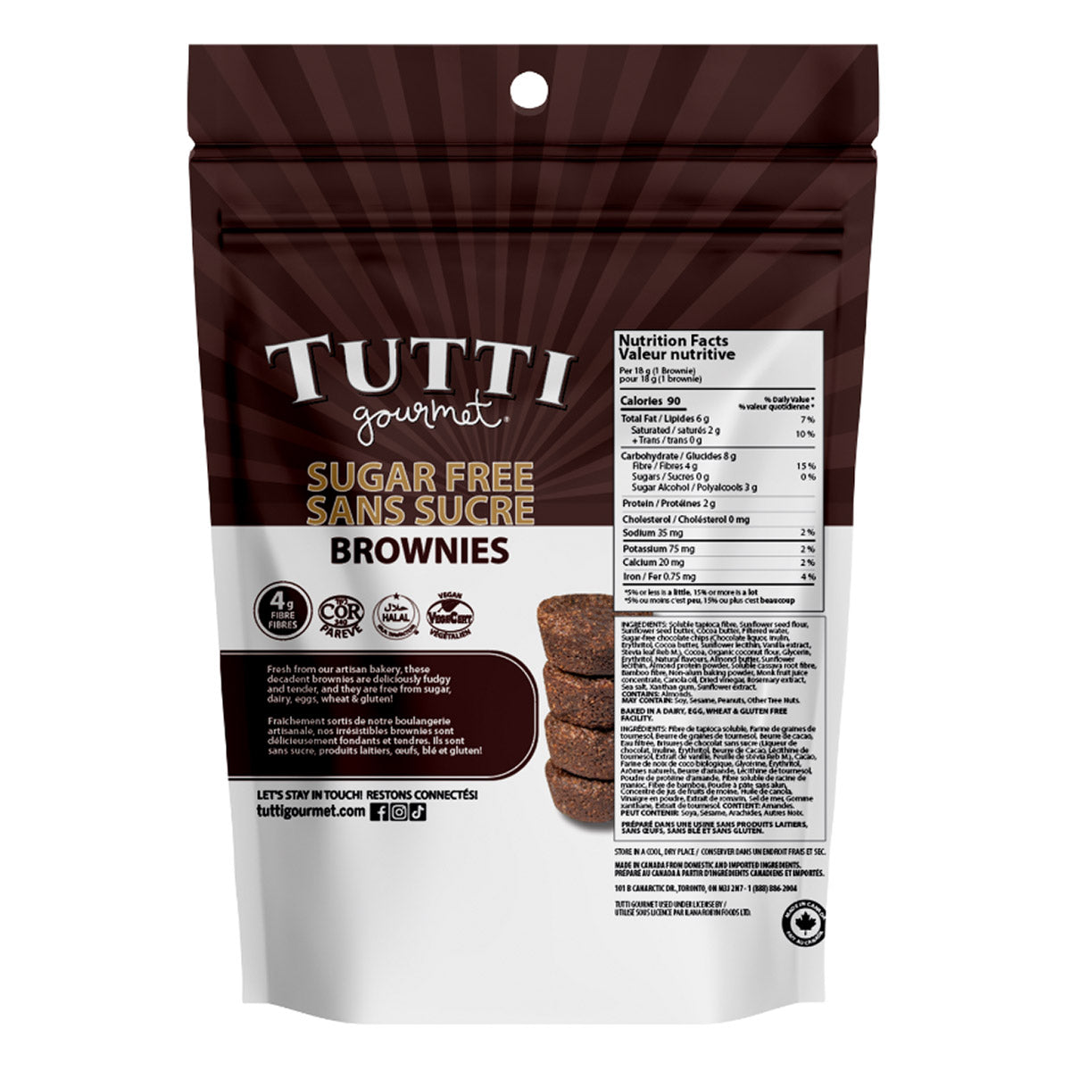 Tutti Gourmet Sugar Free Brownies, 6 × 284 g - image 4
