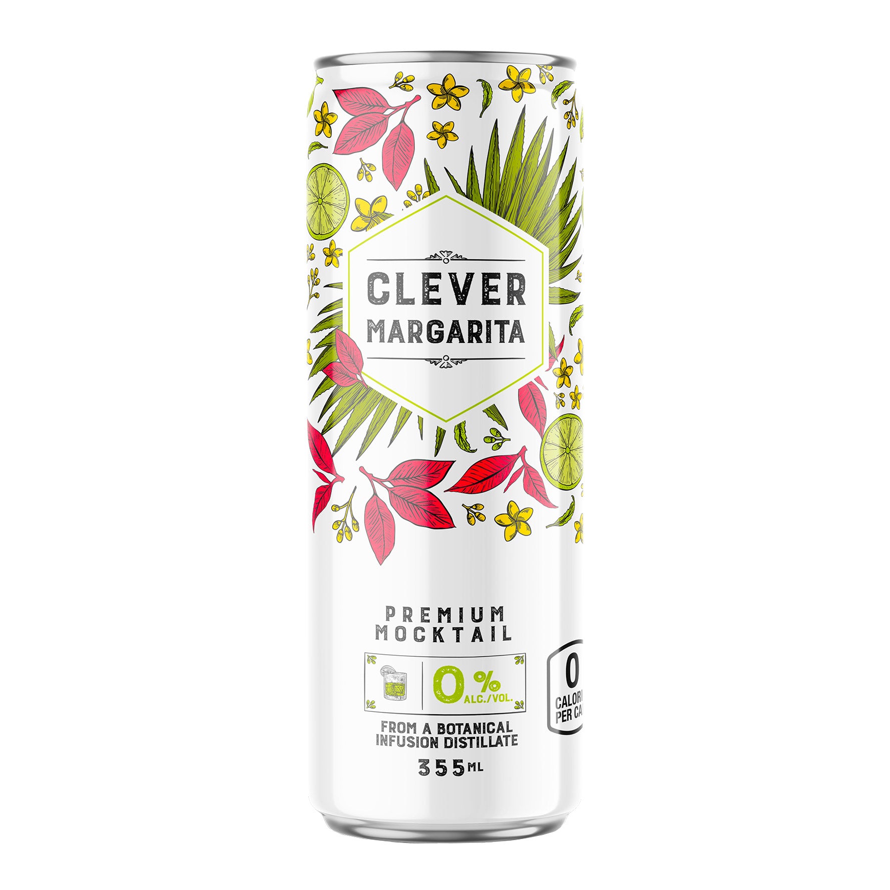 Clever Mocktails Sugar Free Margarita, 355 mL 24-pack - image 1